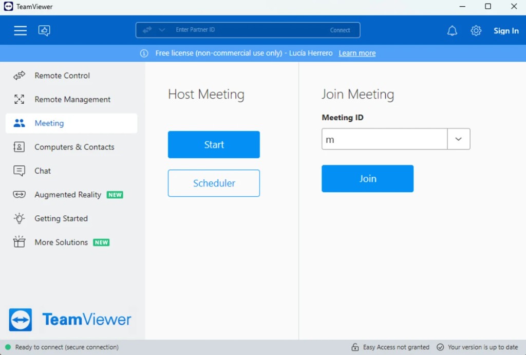 TeamViewer meeting